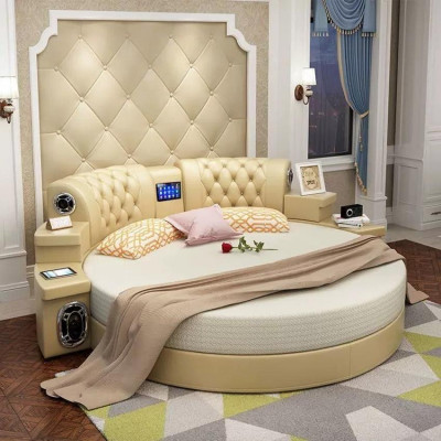 Round Bed Round Design Beds Double Luxury Hotel Frame Sleep Room