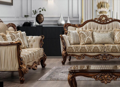Luxury Suite Sofa set 3+3 Seater Coffee table Sofa Couch Sofas Set Baroque