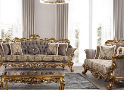 Suite Sofa set 3+3 Seater Sofa Sofas Baroque Set Luxury Baroque Living room