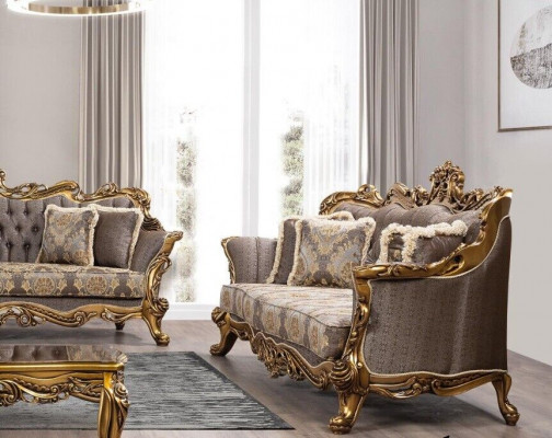 Suite Sofa set 3+3 Seater Sofa Sofas Baroque Set Luxury Baroque Living room