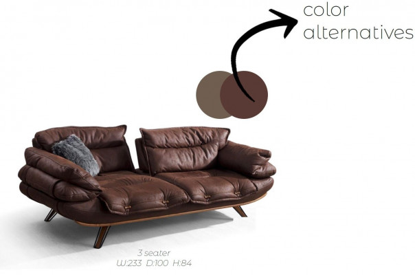 Multifunction s Couch Three Seater Sofa Couches Furniture Sofas Brown Soft Padded