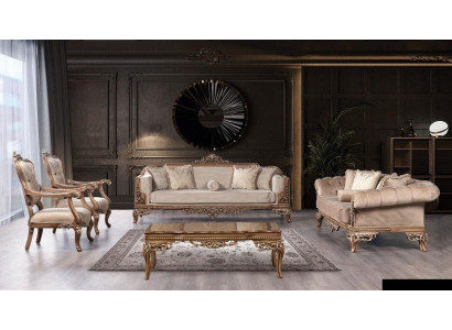 Sofa set 3+3+1+1 Seat Coffee table Chesterfield Sofa Armchair luxury set 5 pieces