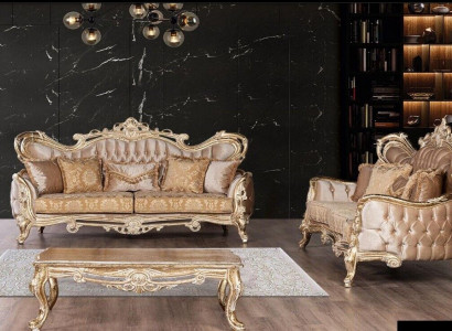 Sofa set 3+3 Seater Sofa Armchair Sofas Relax Luxury Set Living room Baroque 2-piece
