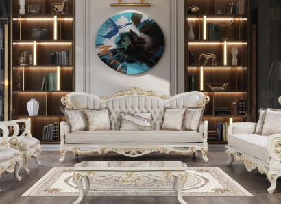 Sofa set 3+3+1+1 Seater Coffee table Set 5pcs Classic Sofas Armchair Luxury new