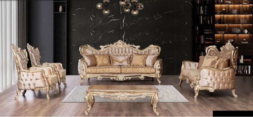 Sofa set 3+3+1+1 Seater Coffee table Sofa Armchair Sofas Relax luxury set 5 pieces