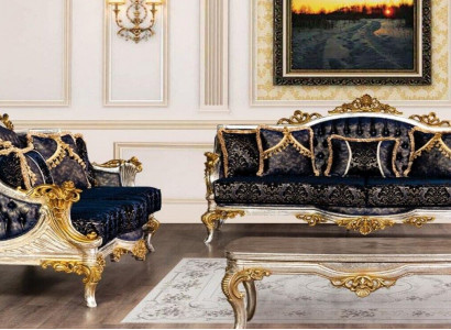 Luxury sofa set 3+3 seat sofas armchair set suite style baroque 2-piece classic