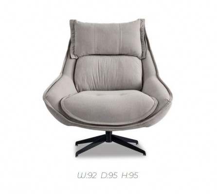 Rotating Armchair Luxury Wing Chair Loft Furniture Design Chair Single Seater Sofa Couch