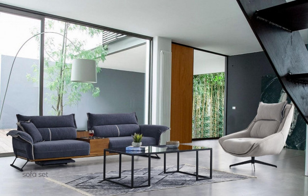 Rotating Armchair Luxury Wing Chair Loft Furniture Design Chair Single Seater Sofa Couch