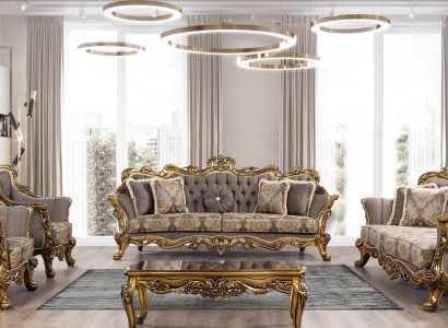 Luxury Suite Set 5-piece Sofa set 3+3+1+1 Seater Coffee table Sofa Sofas Armchair