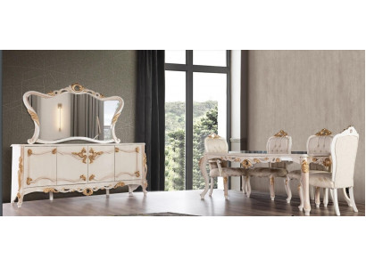 Suite set 7 pieces. Dining room Dining table Chair Sideboard Mirror Dining Chairs Tables