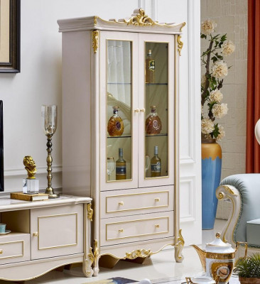 Display case Glass Wardrobe Living room Showcase 2-door showcases Baroque Immediately
