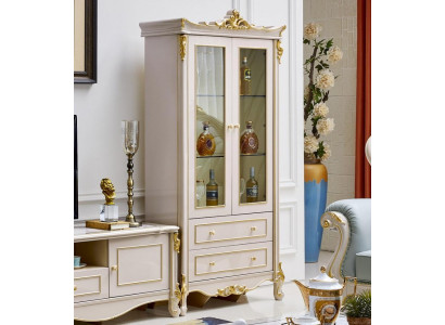 Display case Glass Wardrobe Living room Showcase 2-door showcases Baroque Immediately
