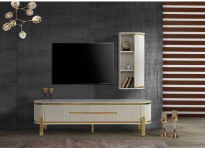Luxury tv wardrobe television stand chest of drawers sideboard sideboard wall unit 2 pieces new