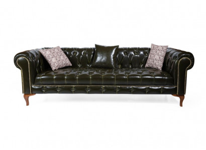 Three Seater Sofas Classic s Leather Sofa Chesterfield Furniture Couch Luxury Leather new