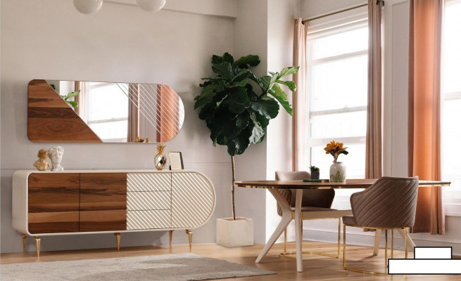 Fireplace Sideboard Fire Imitation Wardrobe Shelf Sideboard Lowboard TV-cabinet tv Wood new