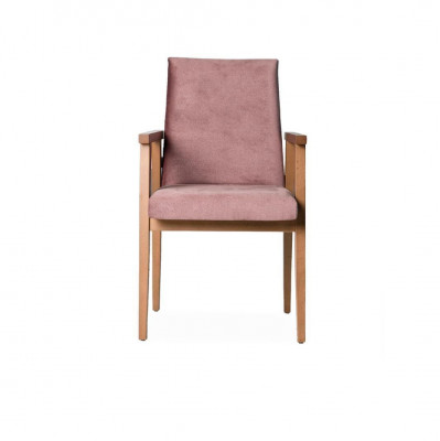 Design Chair with Armrests Upholstery Dining room Chairs Solid Wood Textile Wood new