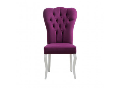 Purple Chesterfield Armchair Designer Upholstered Chairs Modern Single Seater Dining chairs