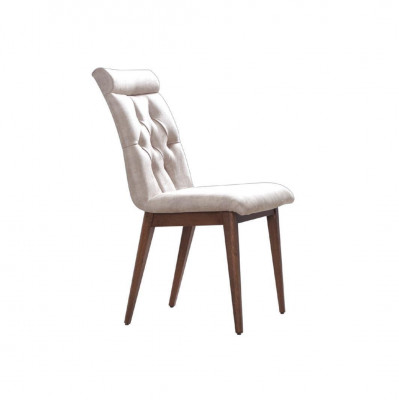 White Ivory Chesterfield Chair Luxury Dining chairs Stylish upholstered chair