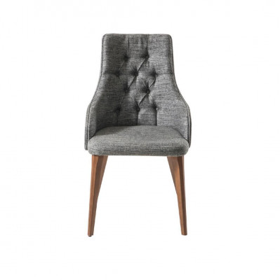 Gray Dining room Chesterfield Chair Designer Textile Chairs Luxury Furniture Recliner Chair