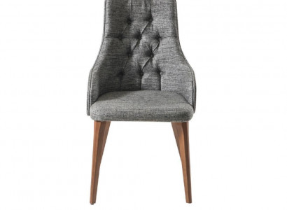 Gray Dining room Chesterfield Chair Designer Textile Chairs Luxury Furniture Recliner Chair