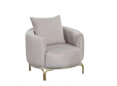 Round Armchair Single Seater Luxury 1 Seater Upholstery Seat Designer Textile Seat Fabric