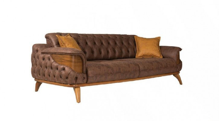 Luxury Three Seater Chesterfield Couch Furniture Couches Brown Sofas Leather Upholstery new