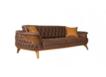 Luxury Three Seater Chesterfield Couch Furniture Couches Brown Sofas Leather Upholstery new