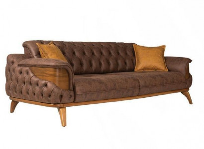 Luxury Three Seater Chesterfield Couch Furniture Couches Brown Sofas Leather Upholstery new