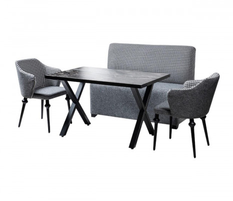 Dining room Suite Stool Sofa Table 2x Armchair Corner bench Kitchen Dining Group Loft 4pcs