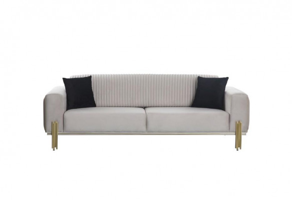 Luxury Sofa 3 Seater Couches Sofas Upholstered Couch Fabric Modern White Three Seater