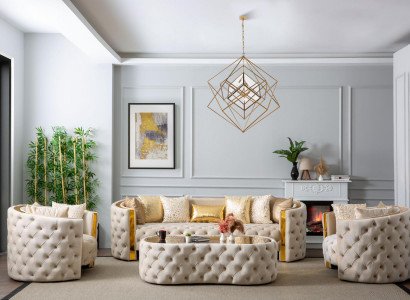 Luxury Sofa set 331 Seat Leather Chesterfield Sofa Armchair Brown Sofas Set 3pcs