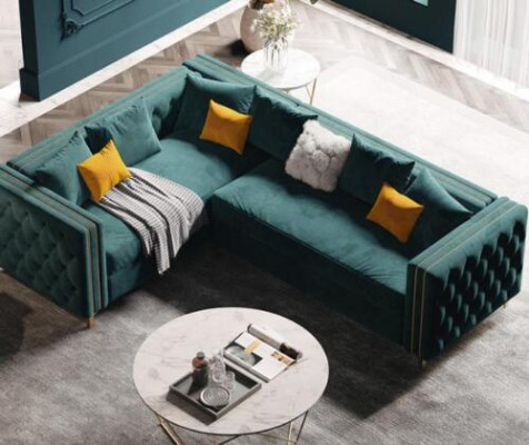Corner sofa L-shape corner upholstered sofa couch sofas fabric chesterfield furniture