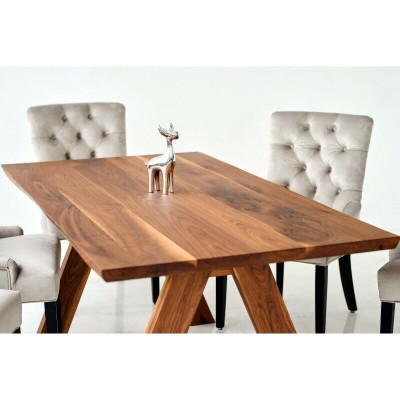Modern Chesterfield Dining room Suite Luxurious Dining table x6 Chesterfield Chairs