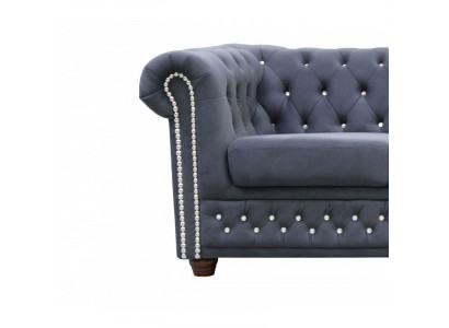 Chesterfield Sofa set Sofa Upholstery Crystal stones Leather Sets 3+2 Couch