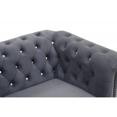 Chesterfield Sofa set Sofa Upholstery Crystal stones Leather Sets 3+2 Couch
