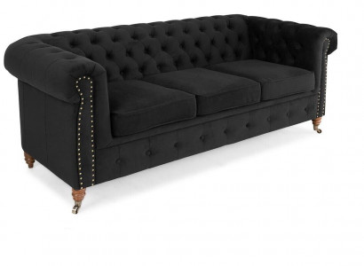 Chesterfield 3 Seater Sofa Office Couch with Bed function Sofas Couches Three-seater