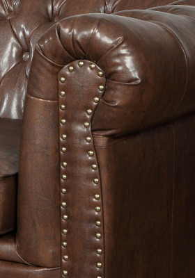 designer 2 Seater Textile Sofas Couches new Chesterfield leather sofa couch