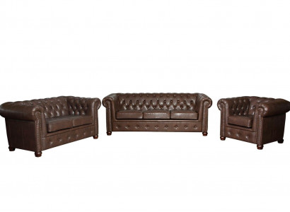designer 2 Seater Textile Sofas Couches new Chesterfield leather sofa couch