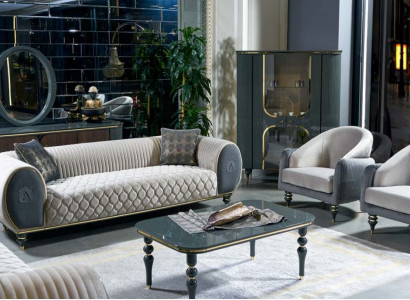 Design Sofas Upholstery Couches Fabric Relax Modern Sofa set 3+1+1 Seater Set