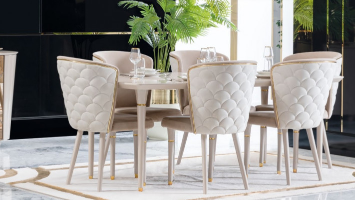 Dining room set Table 6x Chairs Seating group Dining room set Table Set 7 pieces. new