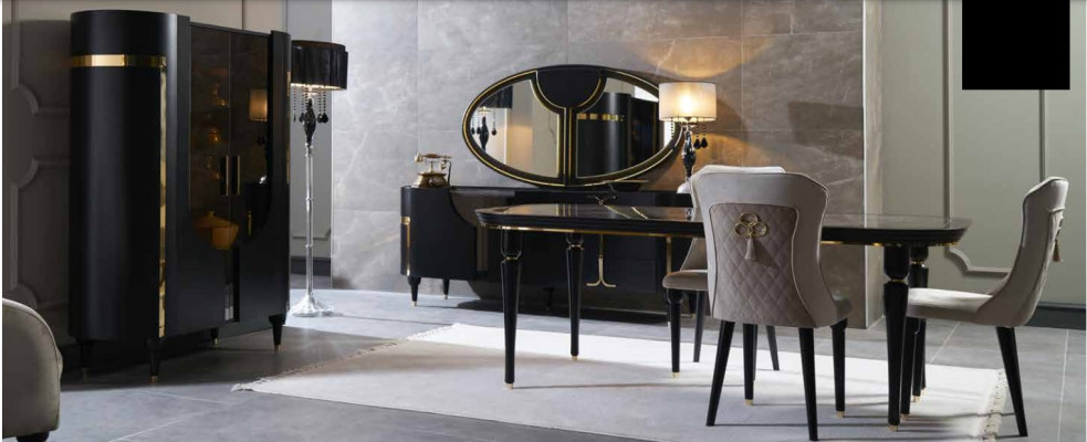 Table Wood Tables Modern Design Dining room Dining luxury table in Italian style