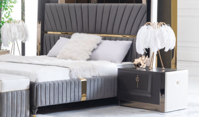 Bedside table Side table Table Wood Tables Bedroom Furniture Bedside tables Grey