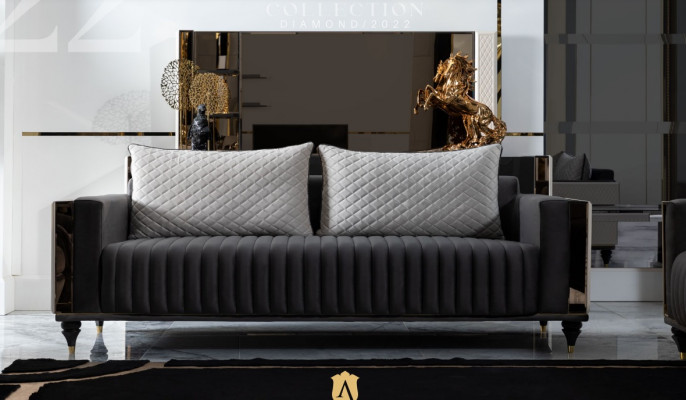 Three Seater Couch Upholstery Design Sofa 3 Seat Sofas Room Modern Black new