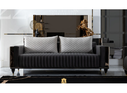 Three Seater Couch Upholstery Design Sofa 3 Seat Sofas Room Modern Black new