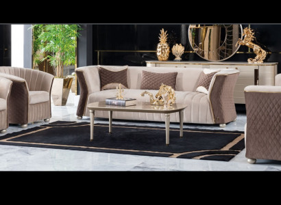 Modern luxury elegant seating set 3+3+1+1 seater design sofas upholstered furniture sofas