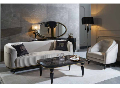 Sofa set 3+1 Seater Coffee table Textile Suite Design Modern 3-piece Furniture new