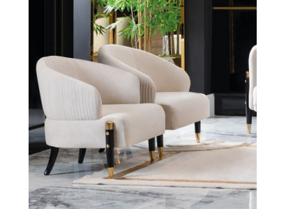 Textile 2x Armchair Upholstery Chairs Gastro Fabric Dining room new Design Chair Set
