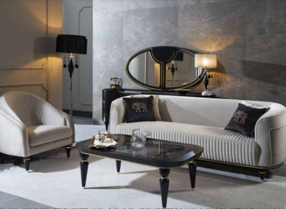 Sofa set 3+1 Seater Fabric Sofa Couch Suite Design Gray Black Furniture 2pcs