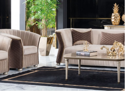 Upholstery Suite Sofas Couch Designer Sofa set 3+1+1 Seater Fabric Couches