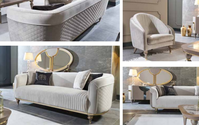 Sofa set 3+1 Seater Italian Style Sofas Designer Upholstery Sofas new